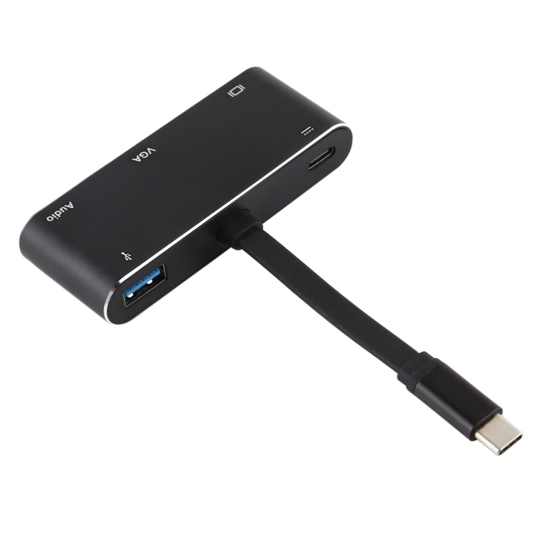 V126 UCB-C / Type-C Male to PD + HDMI + VGA + Audio + USB 3.0 Female 5 in 1 Converter - USB HUB by PMC Jewellery | Online Shopping South Africa | PMC Jewellery | Buy Now Pay Later Mobicred