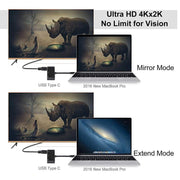 V126 UCB-C / Type-C Male to PD + HDMI + VGA + Audio + USB 3.0 Female 5 in 1 Converter