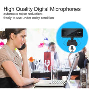 HXSJ S3 500W 1080P Adjustable 180 Degree HD Automatic Focus PC Camera with Microphone(Black)
