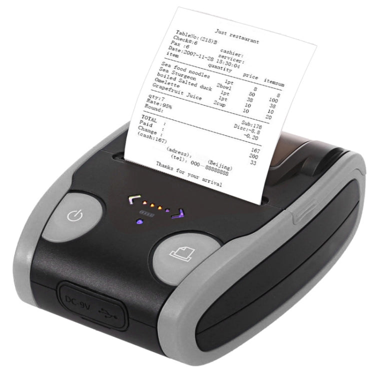 QS-5806 Portable 58mm Bluetooth POS Receipt Thermal Printer(Grey) - Printer by PMC TechLife | Online Shopping South Africa | PMC TechLife | Buy Now Pay Later Mobicred