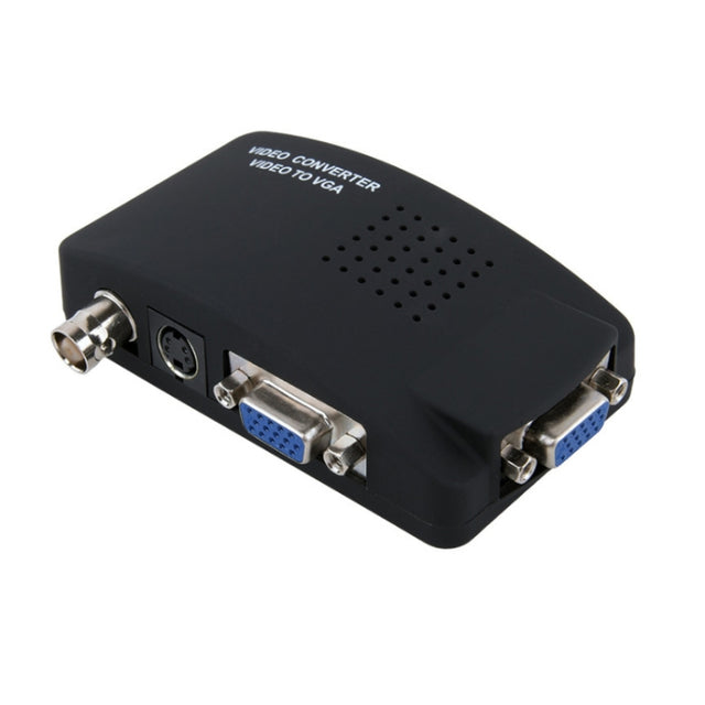 HOWEI HW-2404 BNC / S-Video to VGA Video Converter(Black)