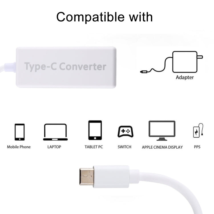 65W 5 Pin MagSafe Series to USB-C / Type-C Converter for MacBook (White) - Cable & Adapter by PMC Jewellery | Online Shopping South Africa | PMC Jewellery | Buy Now Pay Later Mobicred