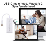 65W 5 Pin MagSafe Series to USB-C / Type-C Converter for MacBook (White)