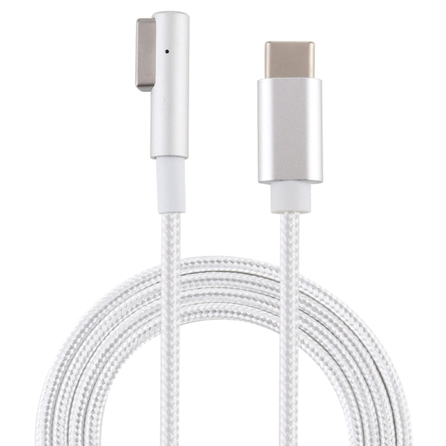 45W / 60W / 65W / 85W 5 Pin MagSafe 1 (L-Shaped) to USB-C / Type-C PD Charging Cable(White)