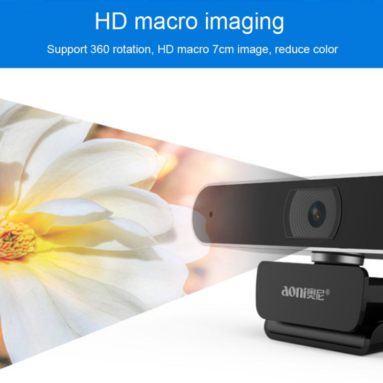 Aoni A30 Beauty FHD 1080P Smart IPTV WebCam Teleconference Teaching Live Broadcast Computer Camera with Microphone (Black) - free shipping - PMC Jewellery - Order now!