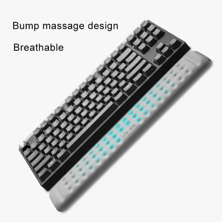 Mechanical Keyboard Wrist Rest Memory Foam Mouse Pad, Size : L (Grey)