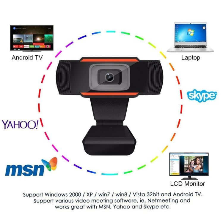 HD 720P Rotatable Computer Camera USB Webcam PC Camera for Skype / Android TV - HD Camera by PMC Jewellery | Online Shopping South Africa | PMC Jewellery | Buy Now Pay Later Mobicred