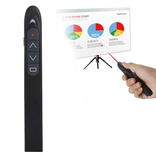 XM930 2.4GHz Wireless Laser PowerPoint Page Turning Pen Multimedia Wireless Presentation Projection Pen with USB Receiver, Support Low Battery Remind, Remote Control Distance: 100m(Black) -  by PMC Jewellery | Online Shopping South Africa | PMC Jewellery | Buy Now Pay Later Mobicred