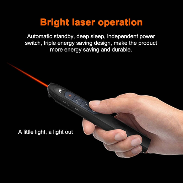 XM930 2.4GHz Wireless Laser PowerPoint Page Turning Pen Multimedia Wireless Presentation Projection Pen with USB Receiver, Support Low Battery Remind, Remote Control Distance: 100m(Black) -  by PMC TechLife | Online Shopping South Africa | PMC TechLife | Buy Now Pay Later Mobicred