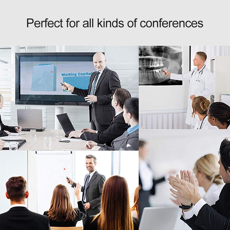 XM930 2.4GHz Wireless Laser PowerPoint Page Turning Pen Multimedia Wireless Presentation Projection Pen with USB Receiver, Support Low Battery Remind, Remote Control Distance: 100m(White)