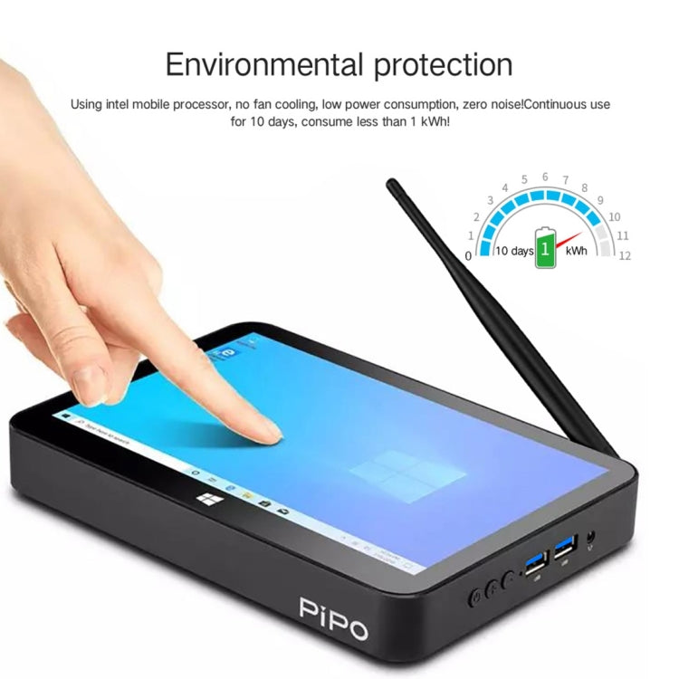 PiPo X11 TV Box Style Tablet Mini PC, 3GB+64GB, 9.0 inch Windows 10 Intel Celeron N4020 Quad Core up to 2.8GHz, US/EU Plug(Black) - free shipping - PMC Jewellery - Order now!
