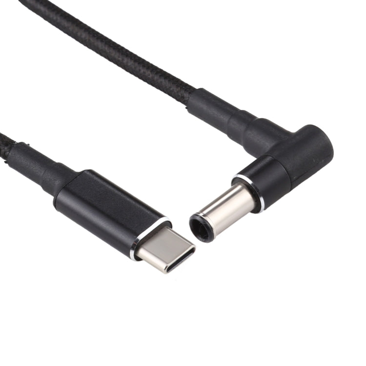 PD 100W 6.0 x 1.4mm Elbow to USB-C / Type-C Nylon Weave Power Charge Cable, Cable Length: 1.7m - For Sony by PMC Jewellery | Online Shopping South Africa | PMC Jewellery | Buy Now Pay Later Mobicred