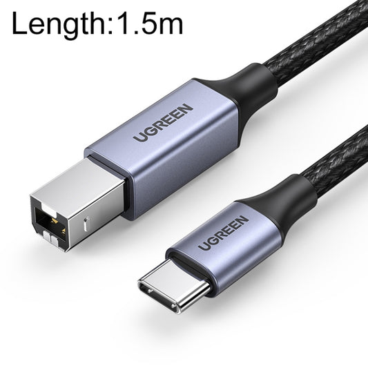 Ugreen Type-C / USB-C to Type-B Printer Nylon Braid Connect Data Cable, Length: 1.5m - free shipping - PMC Jewellery - Order now!