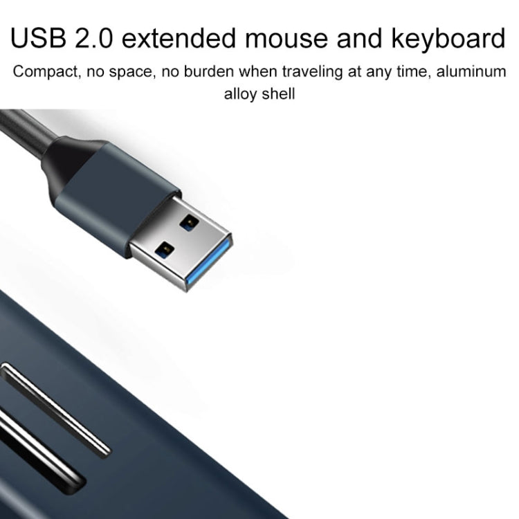 15102 5 in 1 USB-C / Type-C to USB3.0 + SD / TF Card Reader HUB Adapter (Silver)
