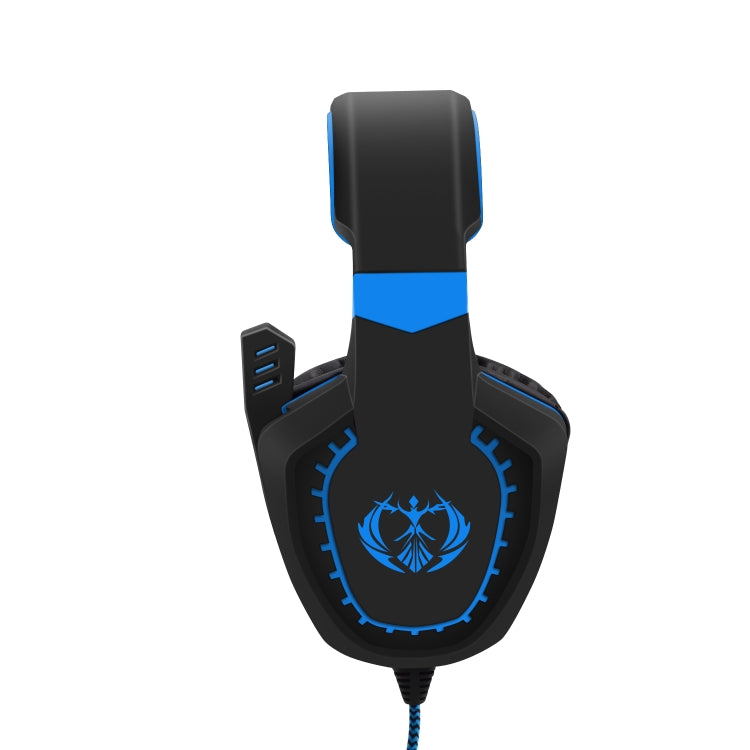 SADES AH-28 3.5mm Plug Wire-controlled Noise Reduction E-sports Gaming Headset with Retractable Microphone, Cable Length: 2m(Black Blue) - free shipping - PMC Jewellery - Order now!