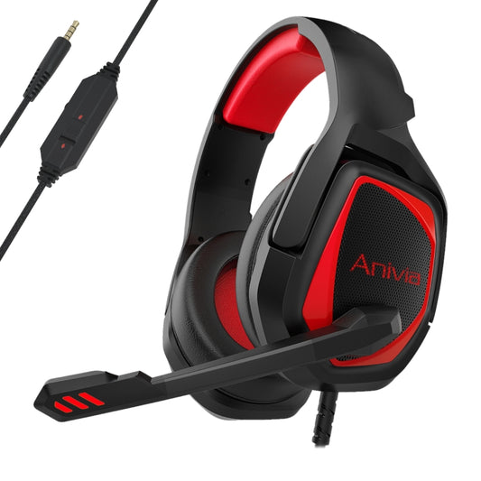 SADES MH602 3.5mm Plug Wire-controlled E-sports Gaming Headset with Retractable Microphone, Cable Length: 2.2m(Black Red) - free shipping - PMC Jewellery - Order now!