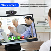 HXSJ S5 1080P Adjustable HD Video Webcam PC Camera with Microphone(Black)