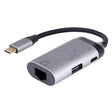Type-C / USB-C Male to RJ45 Female  + Type-C / USB-C Female + USB Female Adapter Converter - Cable & Adapters by PMC TechLife | Online Shopping South Africa | PMC TechLife | Buy Now Pay Later Mobicred