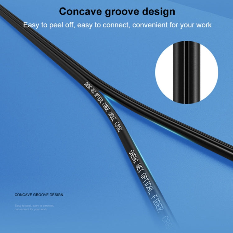 Triple Steel Wire Long Range Outdoor Fiber Optic Drop Cable Patch Jumper with SC Connector, Cable Length: 300m - Fiber Optic Jumper by PMC Jewellery | Online Shopping South Africa | PMC Jewellery | Buy Now Pay Later Mobicred