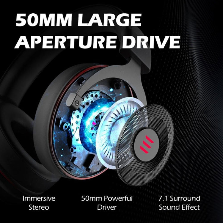 EKSA E900 Pro 7.1 Gaming Wire-Controlled Head-mounted USB Luminous Gaming Headset with Microphone(Black) - free shipping - PMC Jewellery - Order now!