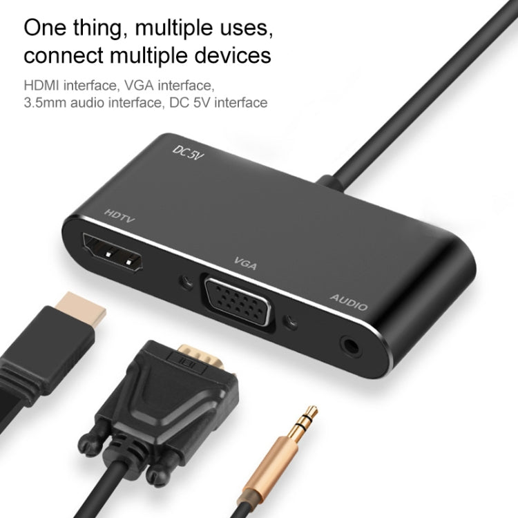 7585B 3 in 1 Micro USB / 8 Pin / Type-C to VGA / HDTV / AV Adapter Mobile HD Screen Player (White) - free shipping - PMC Jewellery - Order now!