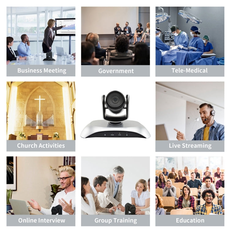 YANS YS-H10UH USB HD 1080P Wide-Angle Video Conference Camera with Remote Control(Silver) - free shipping - PMC Jewellery - Order now!