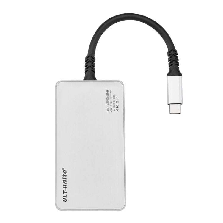 ULT-unite 5 in 1 USB-C / Type-C to 3.5mm Audio + VGA + DP + HDMI + PD Port Multifunctional HUB Adapter(White) - free shipping - PMC Jewellery - Order now!