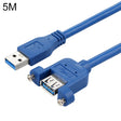 USB 3.0 Male to Female Extension Cable with Screw Nut, Cable Length: 5m - USB 3.0 by PMC TechLife | Online Shopping South Africa | PMC TechLife | Buy Now Pay Later Mobicred