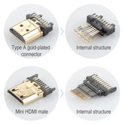 ULT-unite Gold-plated Head HDMI 2.0 Male to Mini HDMI Male Nylon Braided Cable, Cable Length: 1.2m(Black)