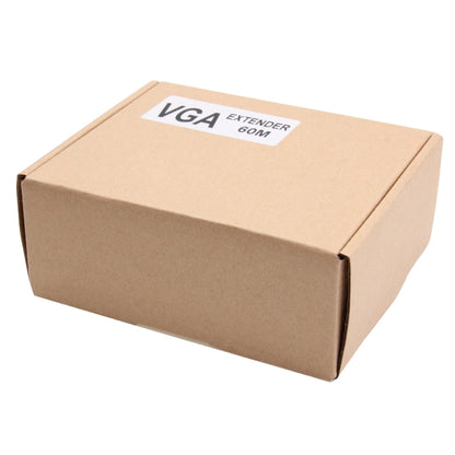 VGA Signal to RJ45 Signal Extender Transmitter + Receiver Converter Ethernet Cable, Transmission Distance: 60m - VGA Extender by PMC Jewellery | Online Shopping South Africa | PMC Jewellery | Buy Now Pay Later Mobicred