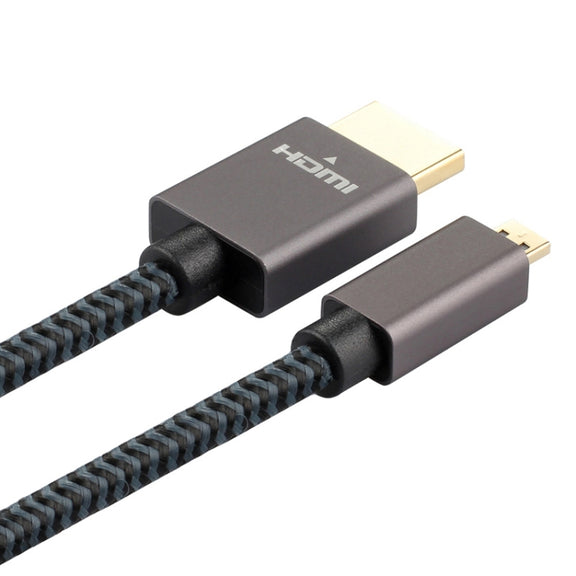 ULT-unite Gold-plated Head HDMI Male to Micro HDMI Male Nylon Braided Cable, Cable Length: 1.2m (Black)