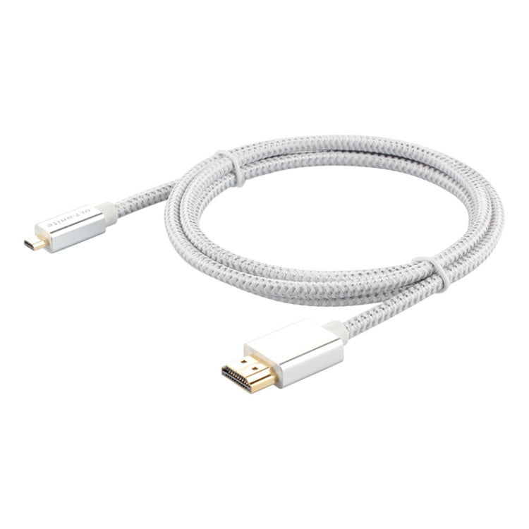ULT-unite Gold-plated Head HDMI Male to Micro HDMI Male Nylon Braided Cable, Cable Length: 1.2m (Silver)