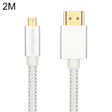 ULT-unite Gold-plated Head HDMI Male to Micro HDMI Male Nylon Braided Cable, Cable Length: 2m(Silver) - Cable by ult-unite | Online Shopping South Africa | PMC TechLife | Buy Now Pay Later Mobicred