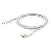 ULT-unite Gold-plated Head HDMI Male to Micro HDMI Male Nylon Braided Cable, Cable Length: 2m(Silver)