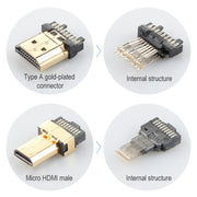 ULT-unite Gold-plated Head HDMI Male to Micro HDMI Male Nylon Braided Cable, Cable Length: 2m(Silver)