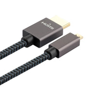 ULT-unite Gold-plated Head HDMI Male to Micro HDMI Male Nylon Braided Cable, Cable Length: 3m(Black)