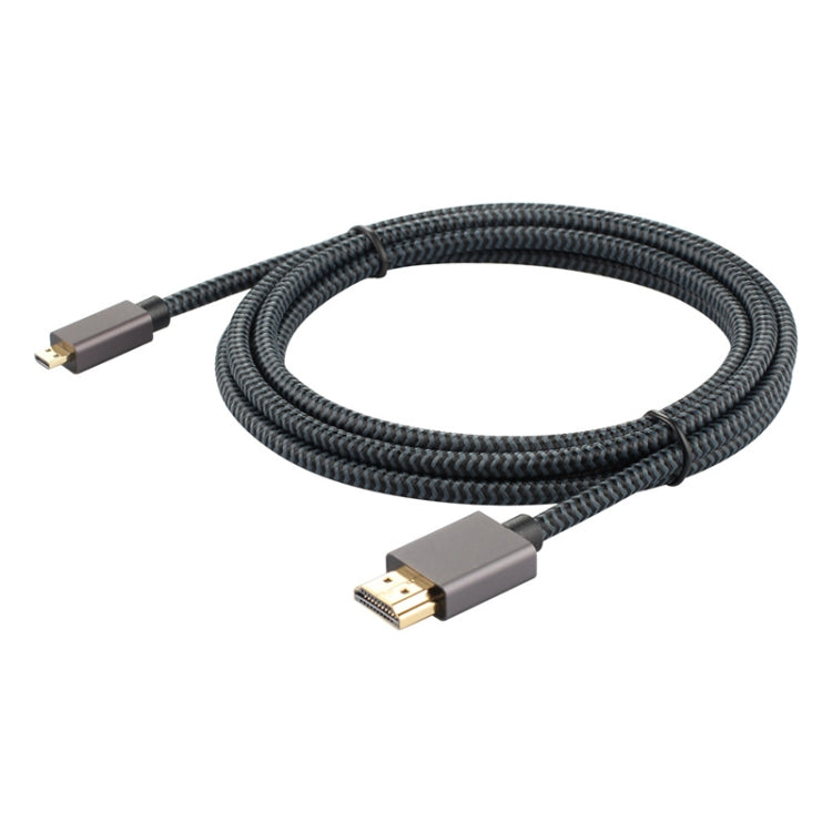 ULT-unite Gold-plated Head HDMI Male to Micro HDMI Male Nylon Braided Cable, Cable Length: 3m(Black)