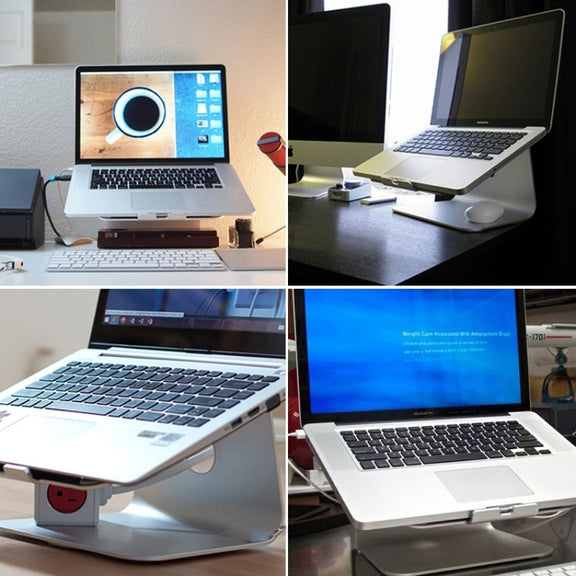 SOPI ZJ-001 Rotation Style Aluminum Cooling Stand for Laptop, Suitable for Mac Air, Mac Pro,  iPad, and Other Laptops (Silver)