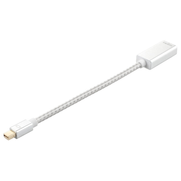 Mini DP to 1080P HD HDMI PP Yarn Woven Net Adapter Cable (Silver) -  by PMC Jewellery | Online Shopping South Africa | PMC Jewellery | Buy Now Pay Later Mobicred