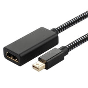 Mini DP to 1080P HD HDMI PP Yarn Woven Net Adapter Cable (Black)
