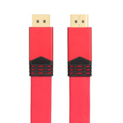 4K 60Hz DisplayPort 1.2 Male to DisplayPort 1.2 Male Aluminum Shell Flat Adapter Cable, Cable Length: 2m (Red)