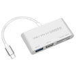 COMBO T-693 5 in 1 USB-C / Type-C to SD / TF / Micro SD Card Slot + USB 3.0 + USB 2.0Ports OTG HUB Card Reader(Silver) - USB HUB by PMC TechLife | Online Shopping South Africa | PMC TechLife | Buy Now Pay Later Mobicred