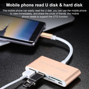 COMBO T-693 5 in 1 USB-C / Type-C to SD / TF / Micro SD Card Slot + USB 3.0 + USB 2.0Ports OTG HUB Card Reader(Silver)