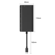 Onten 9591BD 8 in 1 USB-C / Type-C to PD USB-C / Type-C Charging + 100M Ethernet Port + Dual USB 3.0 + HDMI + VGA + SD Card Slot + 3.5mm AUX HUB (Black)