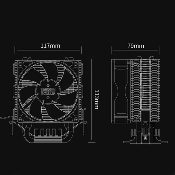 Red Sea Mini Computer CPU Mute Radiator