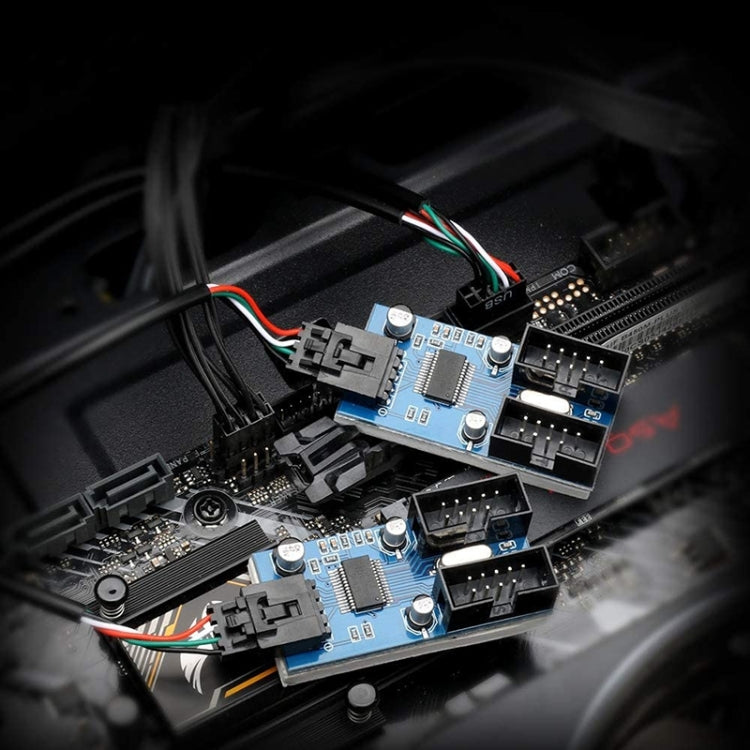 Rocketek HC427 9 Pin USB2.0 HUB Adapter One-to-Four Splitter Circuit Board - USB 2.0 HUB by ROCKETEK | Online Shopping South Africa | PMC Jewellery | Buy Now Pay Later Mobicred