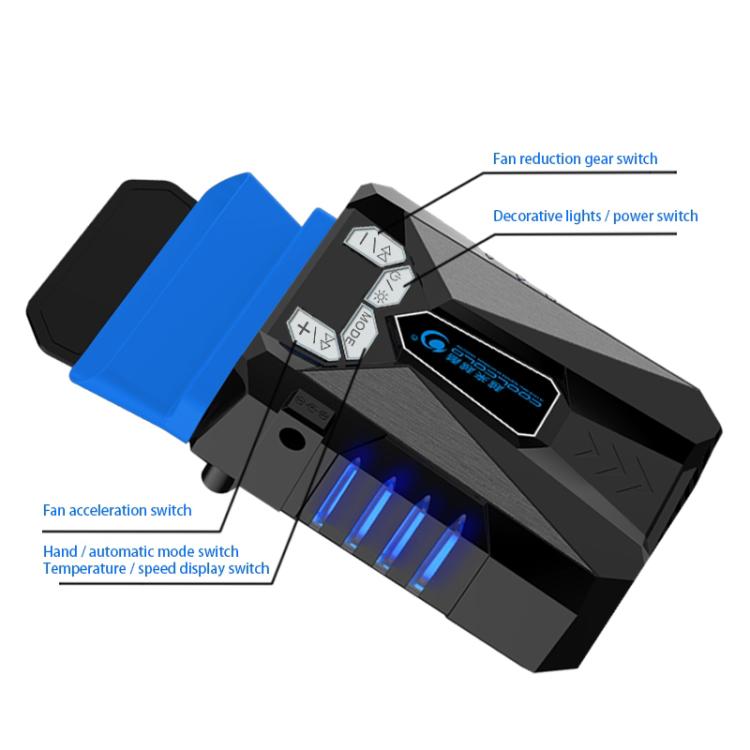 Ice Troll 5 COOLCOLD Portable Laptop Cooling Fan Air Cooler Speed Adjustable High Performance Notebook Fan Cooler Controller, AC 220V(Black) - free shipping - PMC Jewellery - Order now!