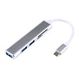 5 in 1 USB-C / Type-C 3.1 to SD / TF Card Slot + 3 USB 3.0 Ports Multifunctional Docking Station HUB (Grey) - USB HUB by PMC TechLife | Online Shopping South Africa | PMC TechLife | Buy Now Pay Later Mobicred