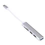 5 in 1 USB-C / Type-C 3.1 to SD / TF Card Slot + 3 USB 3.0 Ports Multifunctional Docking Station HUB (Grey)