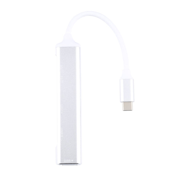 5 in 1 USB-C / Type-C 3.1 to SD / TF Card Slot + 3 USB 3.0 Ports Multifunctional Docking Station HUB (White)